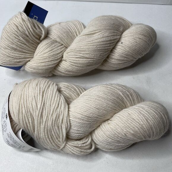 2 Berroco Ultra Alpaca Yarn Hank Color 6201 Winter White Alpaca/Peruvian Wool - Picture 2 of 8